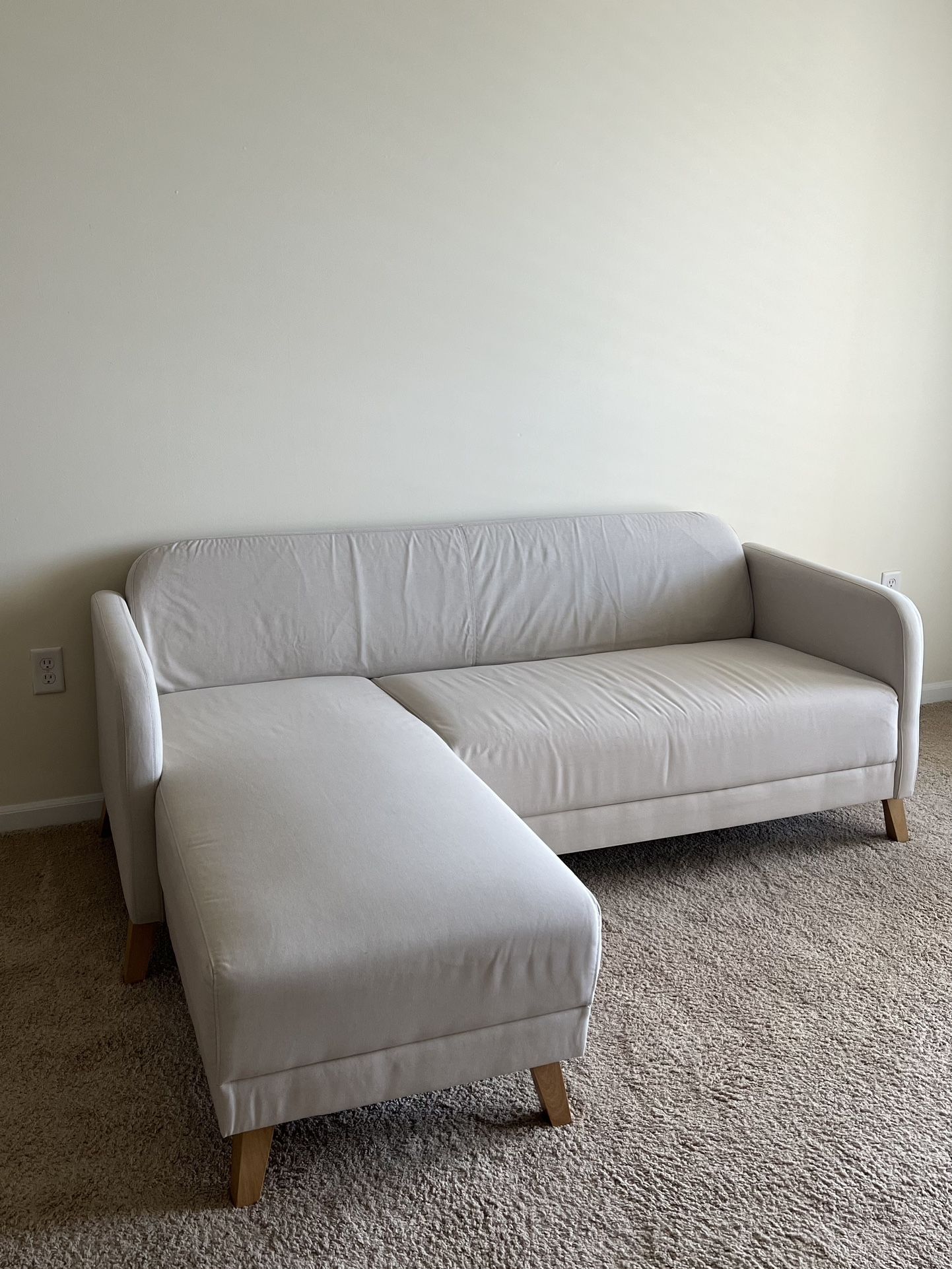 Beige IKEA Sofa with Chaise