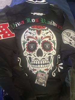 Viva los Raiders sugar skull satin jacket ( Large )