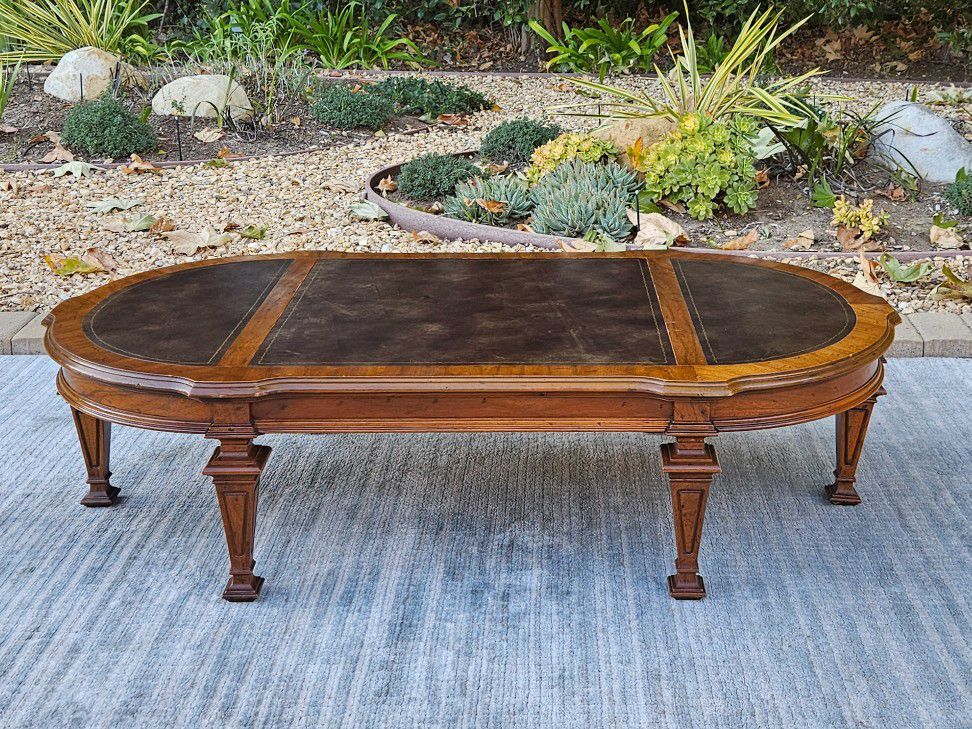 Drexel Marchesa Leather Top Coffee Table
