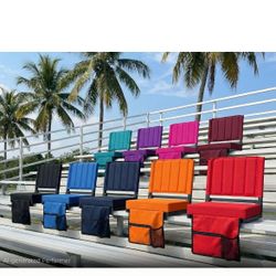 Stadium Seats with Back Support Bleacher Chairs with Back and Cushion
