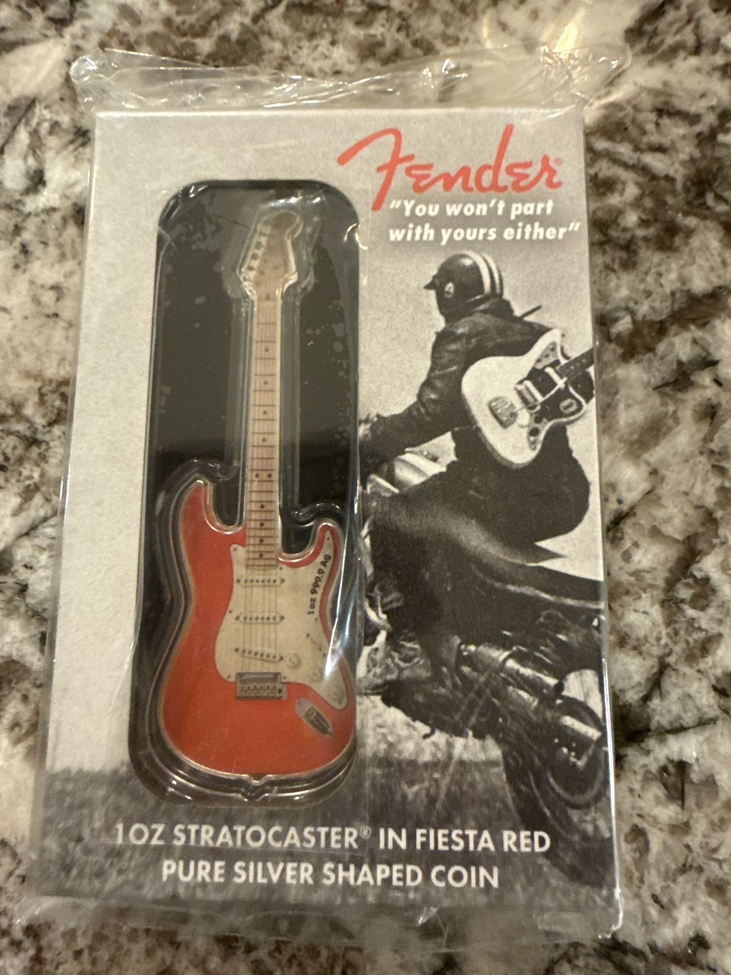 .999 1 OZ SILVER Fender Guitar