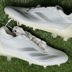 BRAND NEW ADIDAS ADIZERO ELECTRIC FOOTBALL CLEATS WHITE SILVER MEN SIZE 11.5
