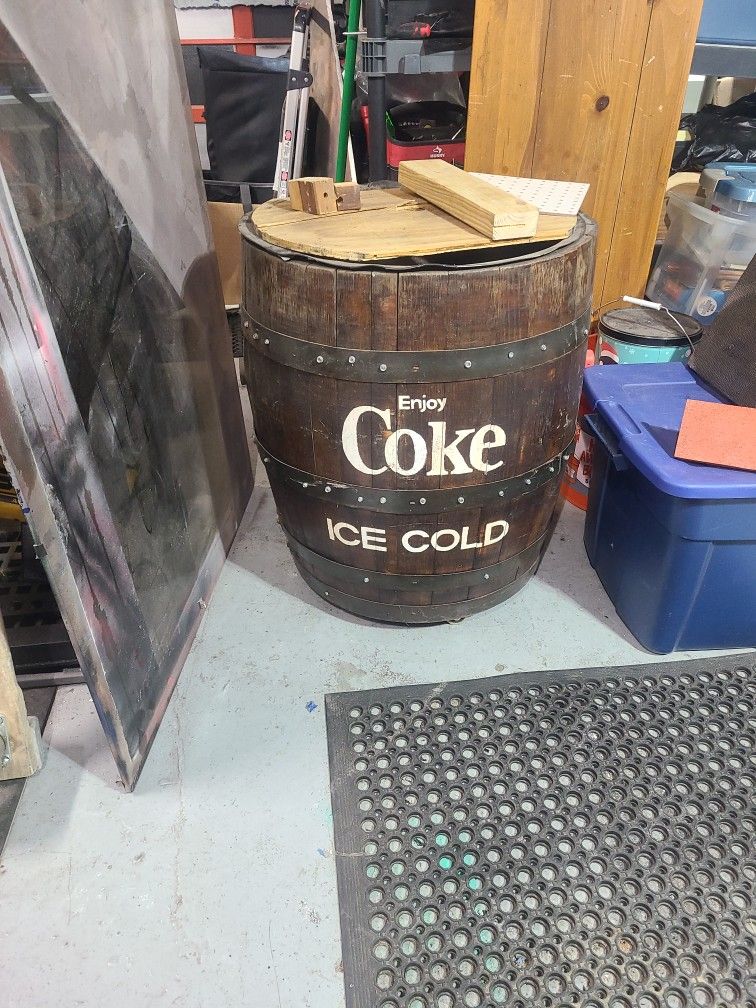 Old Wooden Coca-Cola Barrel