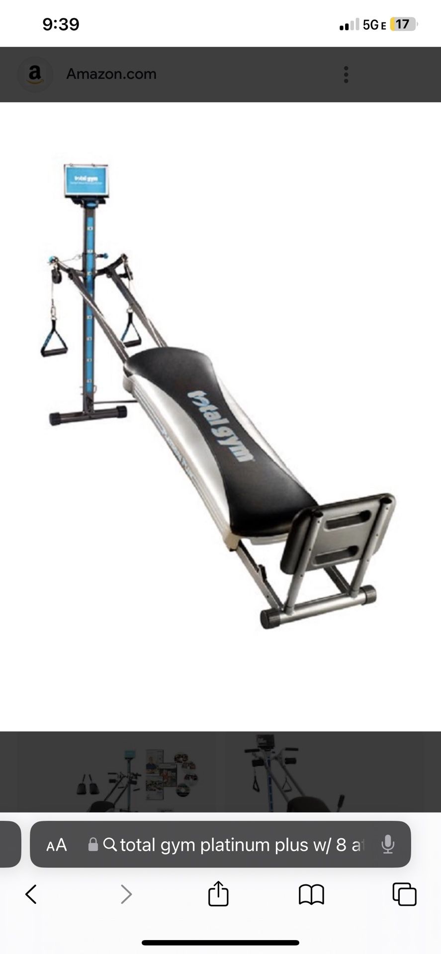 Total Gym Platinum Plus W/ 8levels
