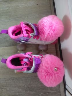Little girl roller skates