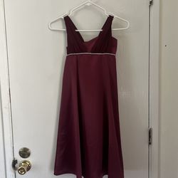 Girls Long Burgundy Dress Size 4 Toddler 