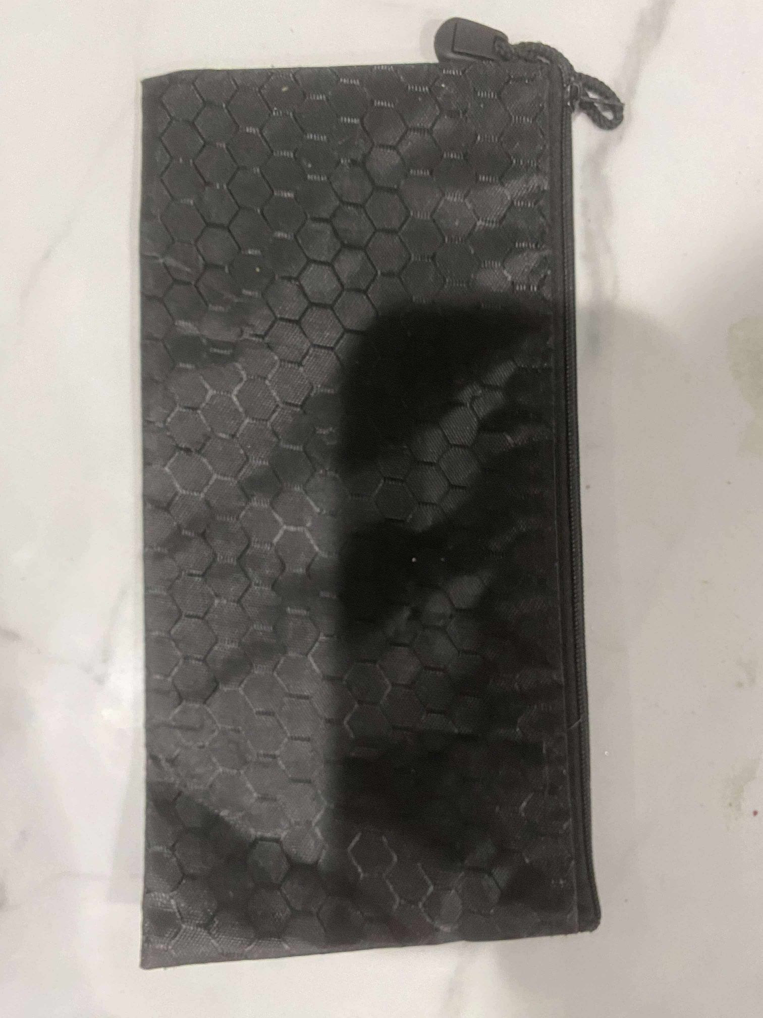 Small Black Makeup Hand Bag Honeycomb