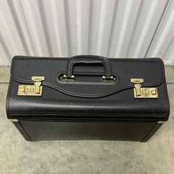 Vintage Heritage Black Case Lawyer Doctor Pilot Attache Document Brief Case