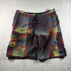 Y2K O'neill Board Shorts Swim Trunks Men’s 36 Black Y2K Surf Beach #8F