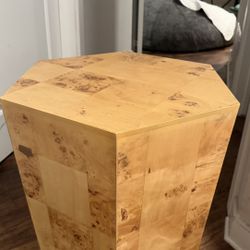 Striking modern burl wood side table
