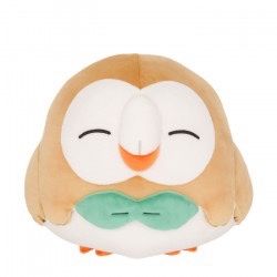 RARE Japan Exclusive Pokemon Plush Rowlet Sanei Potehagu Plush Cushion 15”