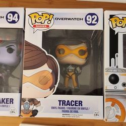 Funko Pop Lot 92 Widowmaker 94 Tracer 61 BB-8