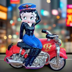 Betty Boop on Motorcycle Cookie Jar