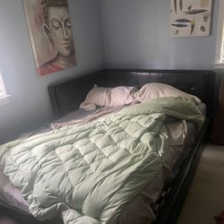 Leather Bed Headboard — Full size to Queen
