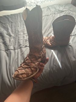 Fish skin boots
