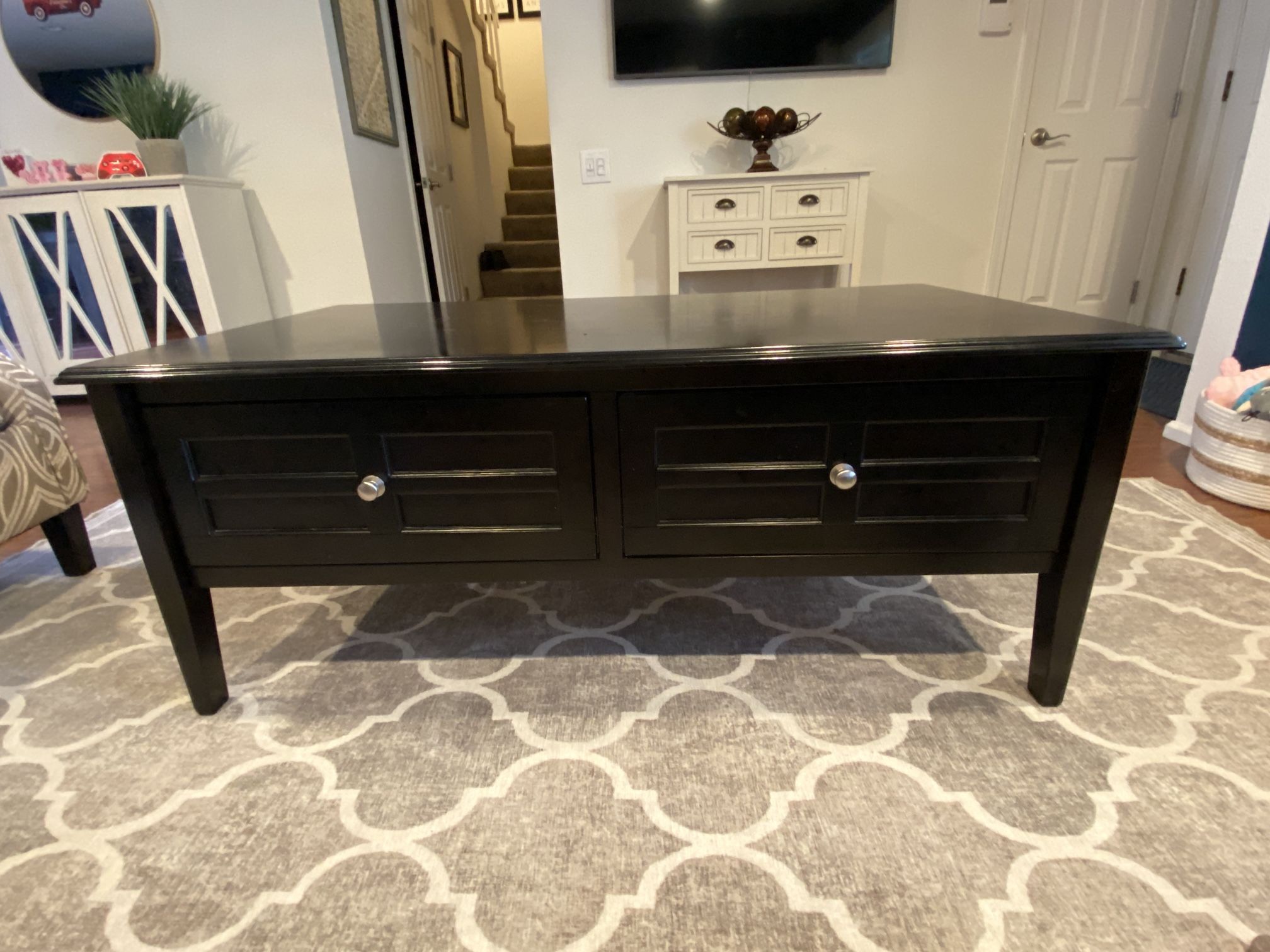 Black Coffee Table with drawers
