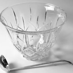 Lady Anne by GORHAM CRYSTAL Punch Bowl with Ladle