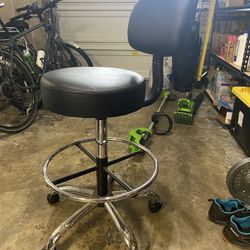 Swivel Bar Stool, Office Chair, On Wheels