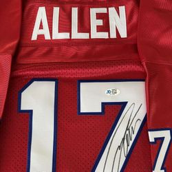 Josh Allen Signed Buffalo Bills Custom Jersey- Autographed w/COA 622