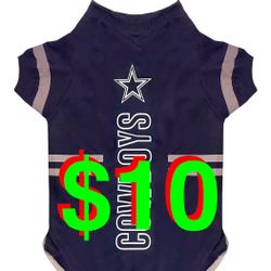 NFL Dallas Cowboys Dog T-Shirt, Football Dogs & Cats Shirt - Durable Sports PET TEE - NFL PET Outfit, Reflective TEE Shirt in Team Color, C