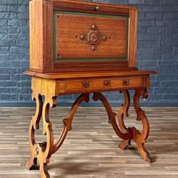 Antique American Victorian Secretary Desk w/ Drop Front, c.1920's - Delivery Available 