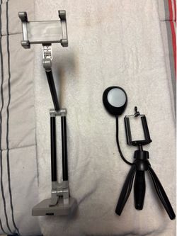 Selfie sticks with light