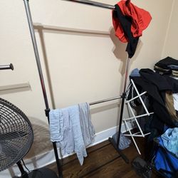 tall adjustable clothes rack / garment rack – sturdy