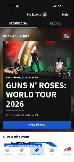 Guns and roses tickets  or best offer !! 200 each