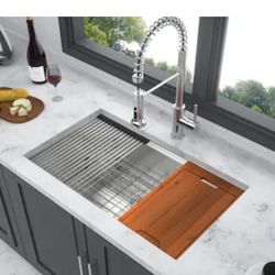 STAINLESS STEEL 30 INCHES UNDERMOUNT KITCHEN SINK 30 x 19 x 19.....SINGLE BOWL....16 GAUGE..NEW....$ 150