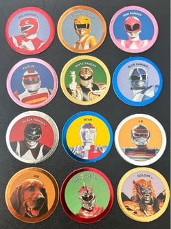 Vintage Mighty Morphin Power Rangers POGs McDonalds 1994 Saban - Lot Of 12 RARE