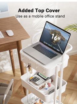 3 Tier Rolling Cart with Table Top，Self pickup only