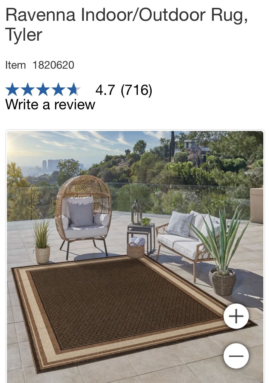 Ravenna Indoor/Outdoor Rug, Tyler Rug Size: 6 ft. 6 in. x 9 ft. 6 in