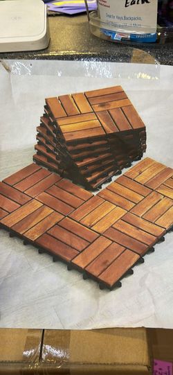 Outdoor wood tile 10 pcs coves 10sqf $20 a box