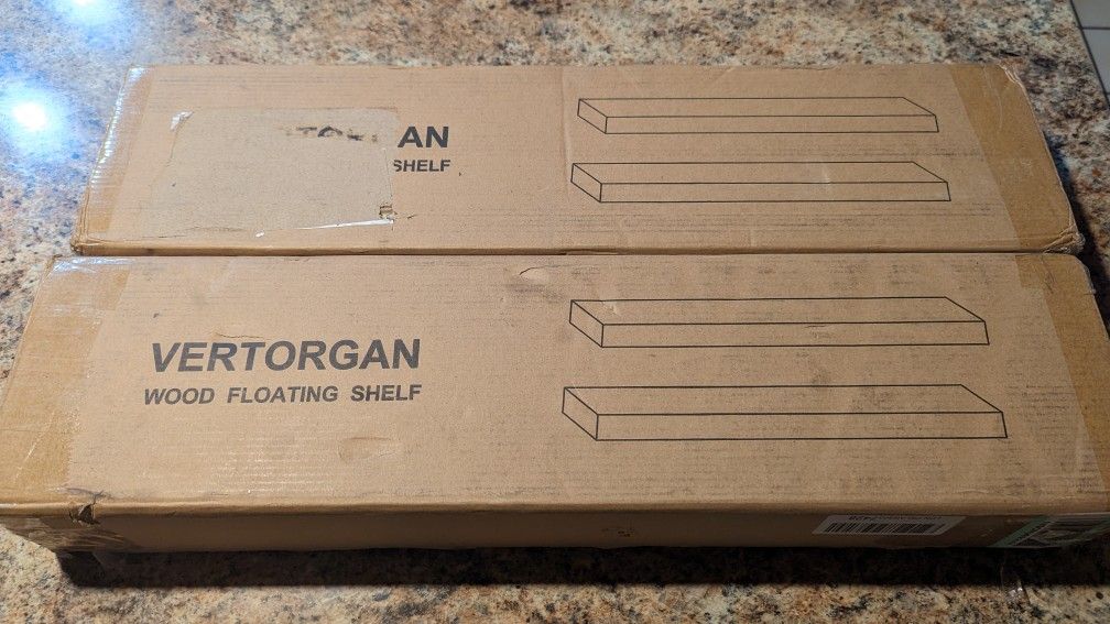 $50 VERTORGAN (2) SET FLOATING SHELVES