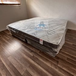 King mattress regular and box spring set (2pc - brand new) 