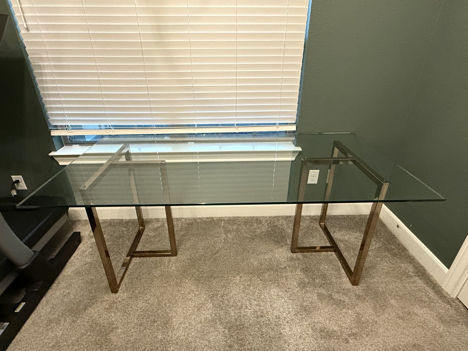 CB2 Glass Dining table 6x3