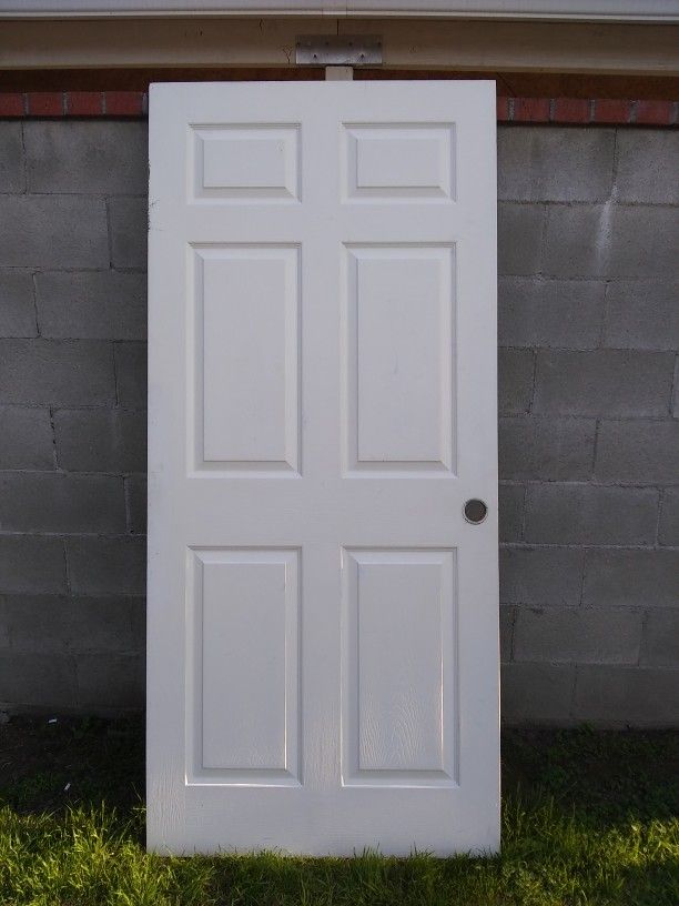 6 panel Indoor left swing door