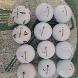 1 dozen taylormade mint golf balls
