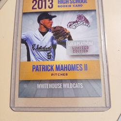 Patrick Mahomes II High School Bball Card