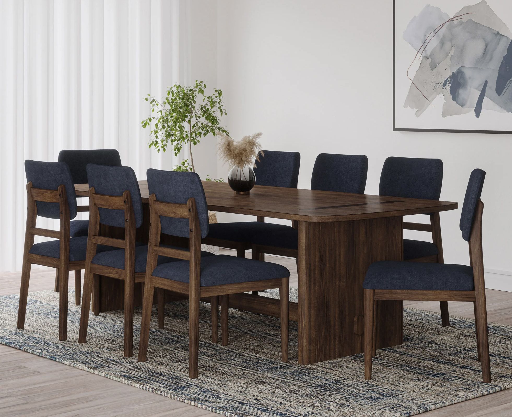 Large Dinning Table With 8 Chairs