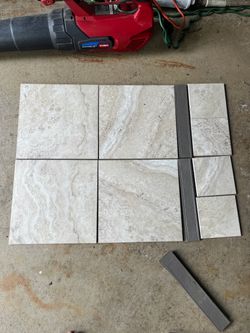 Glazed porcelain tile, 12” x 12” &  6” x 6”