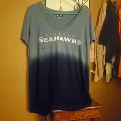 XL Seahawks V Neck Shirt