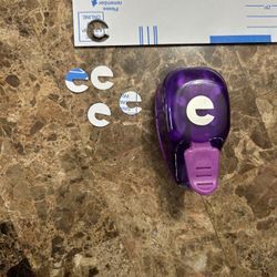 Purple Craft Punch Tool Letter e