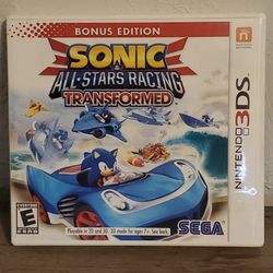 Sonic All-Stars Racing Transformed Nintendo 3DS Video Game! Excellent Condition!