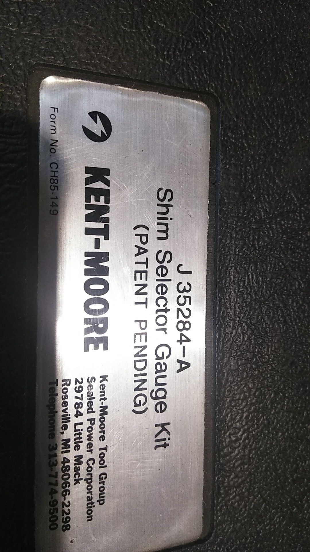 Kent Moore shim selector gauge kit