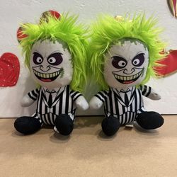 BEETLEJUICE 8 INCH SOFT CLOTH DOLLS !  LIKE NEW  $10 EACH