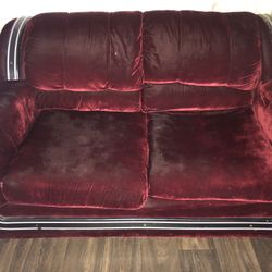 Couch Red Suede
