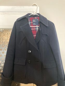 American Eagle Outfitters Navy Pea Coat Medium