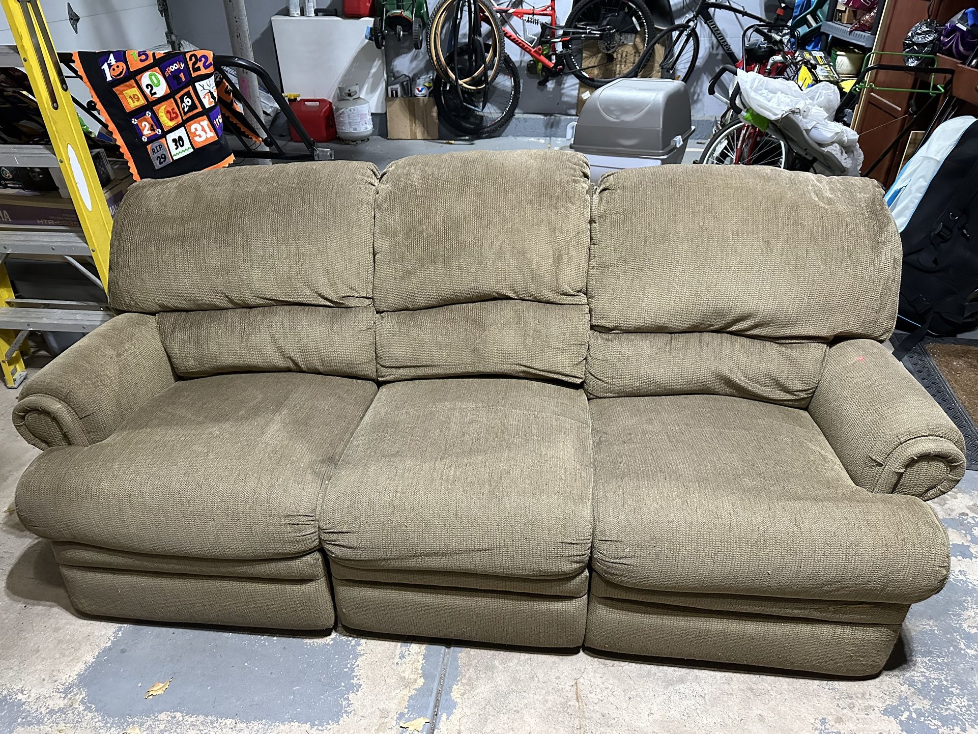 Brown Reclining Couch - Free