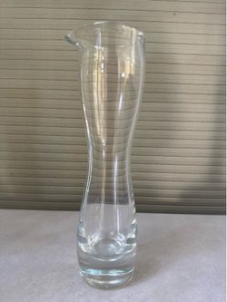 Hand-blown art glass wine carafe decanter